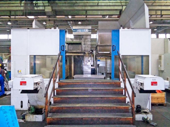 CNC Mandrinadora WOTAN B 120 MNC CUTMAX 2 con cabezal angular, cabezal vertical, transportador de virutas